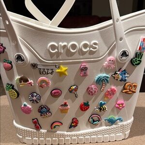 CROCS White Charm Bag
